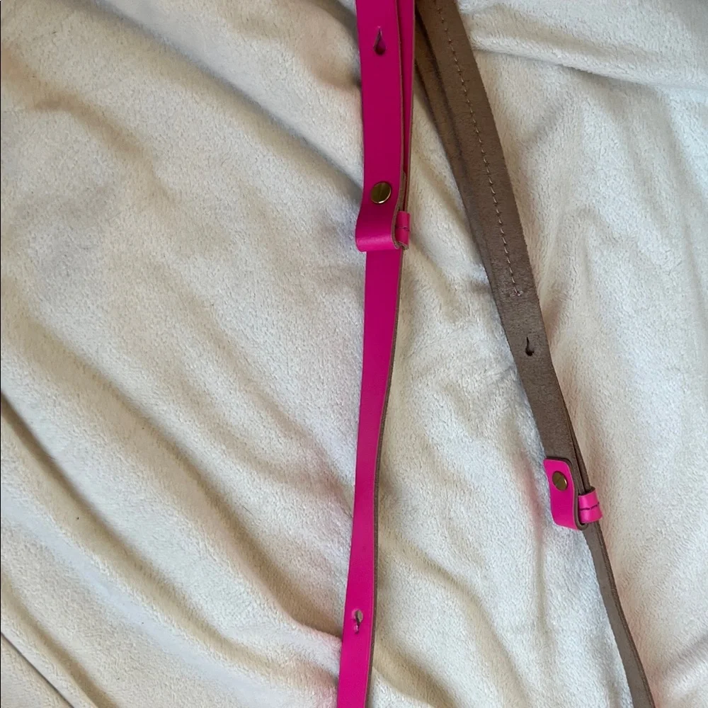 J. Crew Leather Vibrant Pink Crossbody Bag - Picture 9 of 12